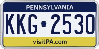 PA license plate KKG2530