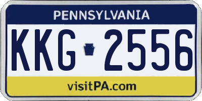 PA license plate KKG2556