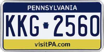 PA license plate KKG2560