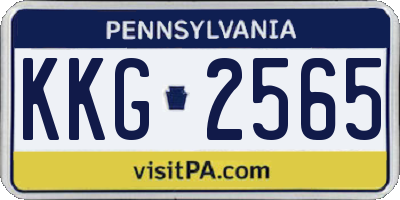 PA license plate KKG2565
