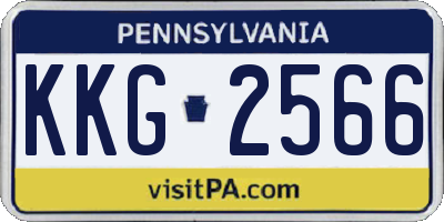 PA license plate KKG2566