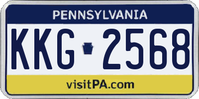 PA license plate KKG2568