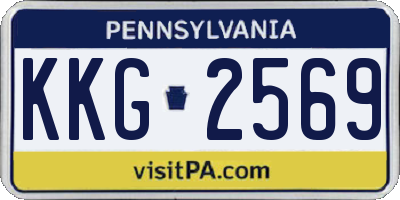 PA license plate KKG2569