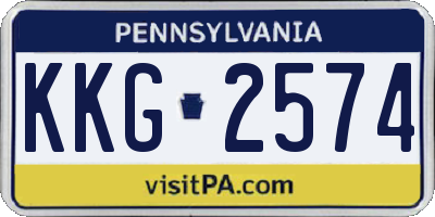 PA license plate KKG2574