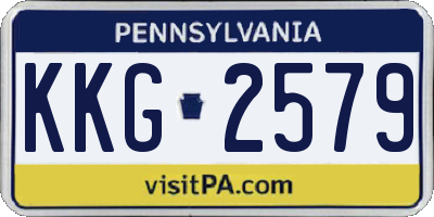 PA license plate KKG2579