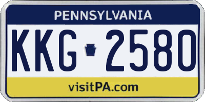 PA license plate KKG2580