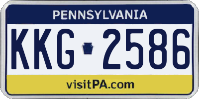 PA license plate KKG2586