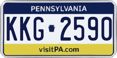 PA license plate KKG2590