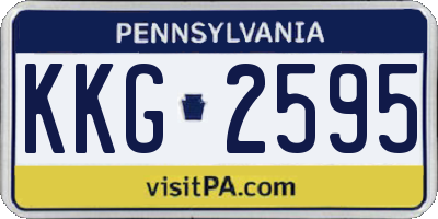 PA license plate KKG2595