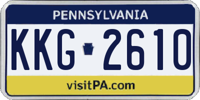 PA license plate KKG2610