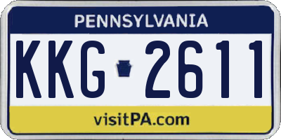 PA license plate KKG2611