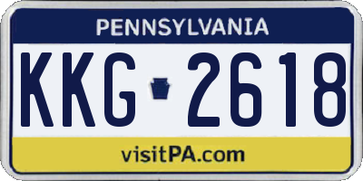 PA license plate KKG2618