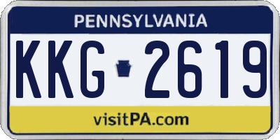 PA license plate KKG2619