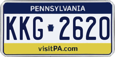 PA license plate KKG2620