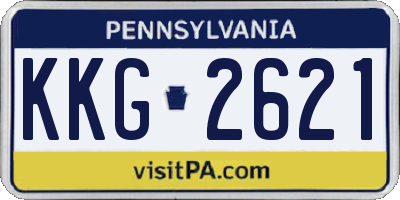 PA license plate KKG2621