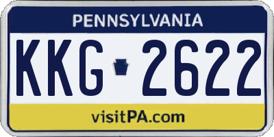 PA license plate KKG2622