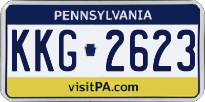 PA license plate KKG2623