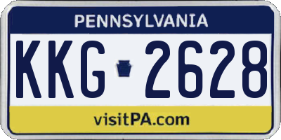 PA license plate KKG2628