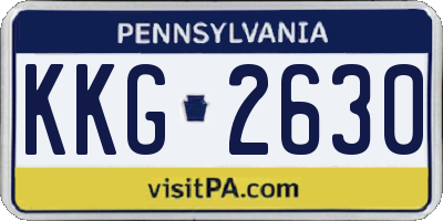 PA license plate KKG2630