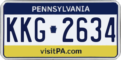 PA license plate KKG2634