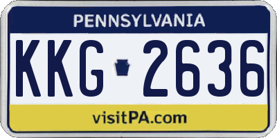 PA license plate KKG2636