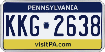 PA license plate KKG2638