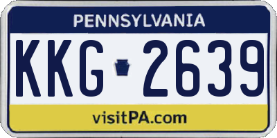 PA license plate KKG2639