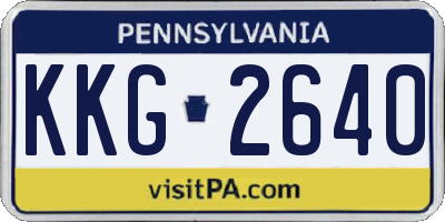 PA license plate KKG2640