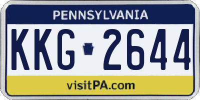 PA license plate KKG2644