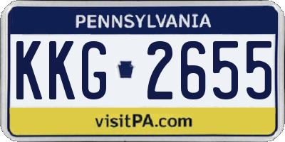 PA license plate KKG2655