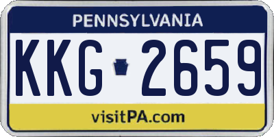 PA license plate KKG2659