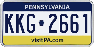PA license plate KKG2661