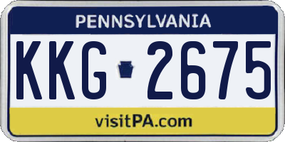 PA license plate KKG2675