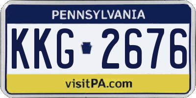 PA license plate KKG2676