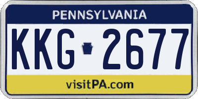 PA license plate KKG2677