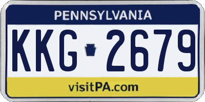 PA license plate KKG2679