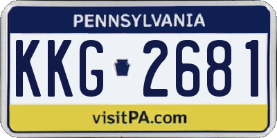 PA license plate KKG2681