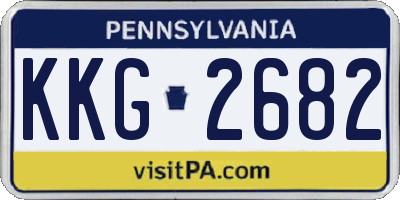 PA license plate KKG2682