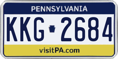 PA license plate KKG2684