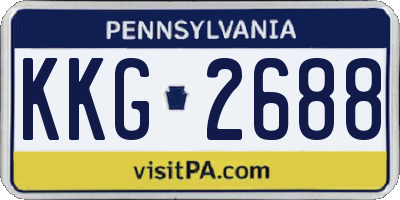 PA license plate KKG2688