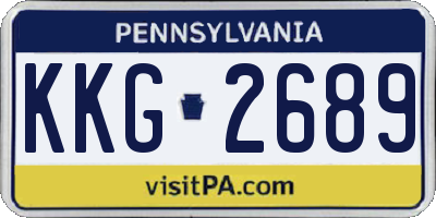 PA license plate KKG2689