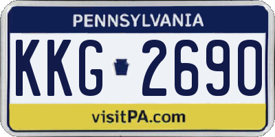 PA license plate KKG2690