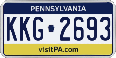 PA license plate KKG2693
