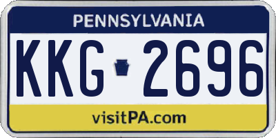 PA license plate KKG2696