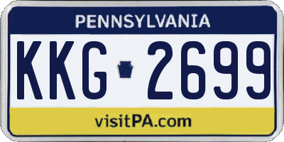 PA license plate KKG2699