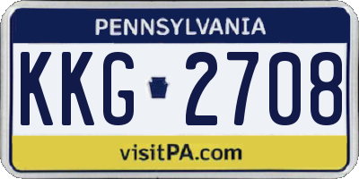 PA license plate KKG2708