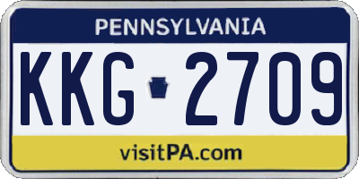 PA license plate KKG2709