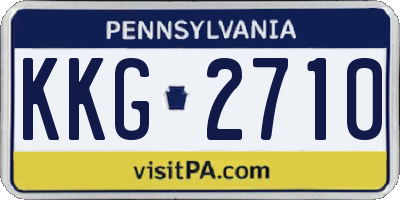 PA license plate KKG2710
