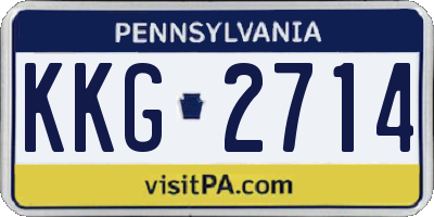 PA license plate KKG2714