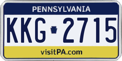 PA license plate KKG2715